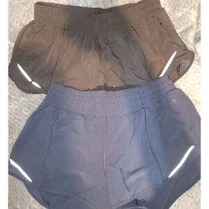 Lululemon Hotty Hot High Rise Lined Shorts 2.5" Bundle Black Navy Blue Sz 10